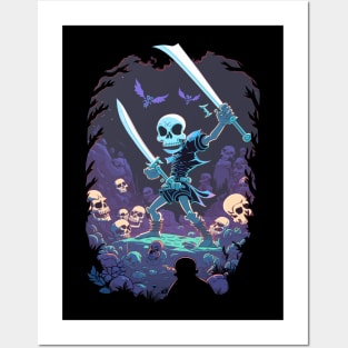 Warrior Skeleton Posters and Art